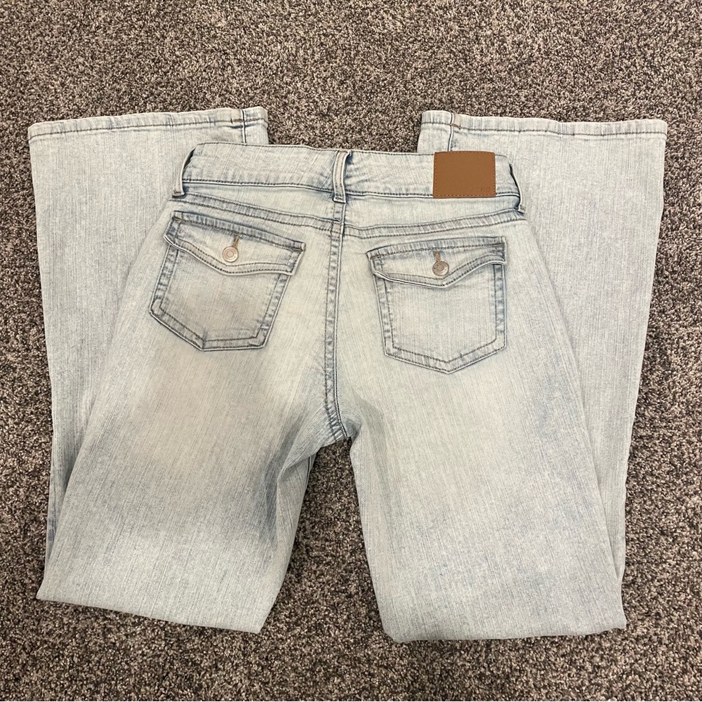 Aeropostale Light Blue Denim Jeans Low Rise Flare size 8